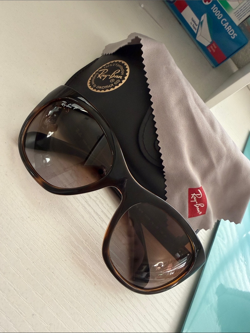 Ray-Ban Women's Tortoiseshell Brown Gradient Oversized Sunglasses